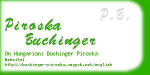 piroska buchinger business card
